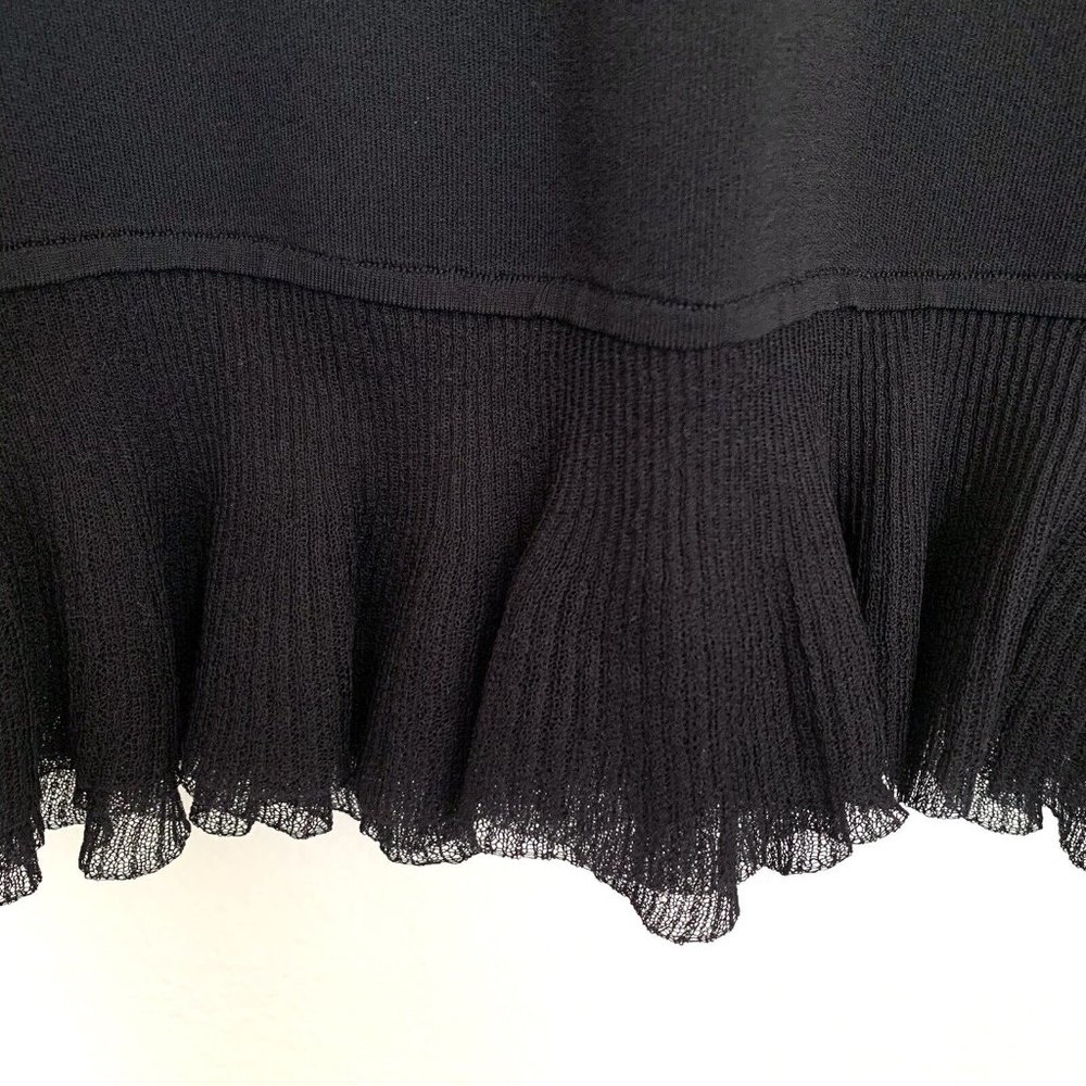 Theory Dress Torylevina Black Sleeveless Ruffle Hem Knit - Picture 12 of 13